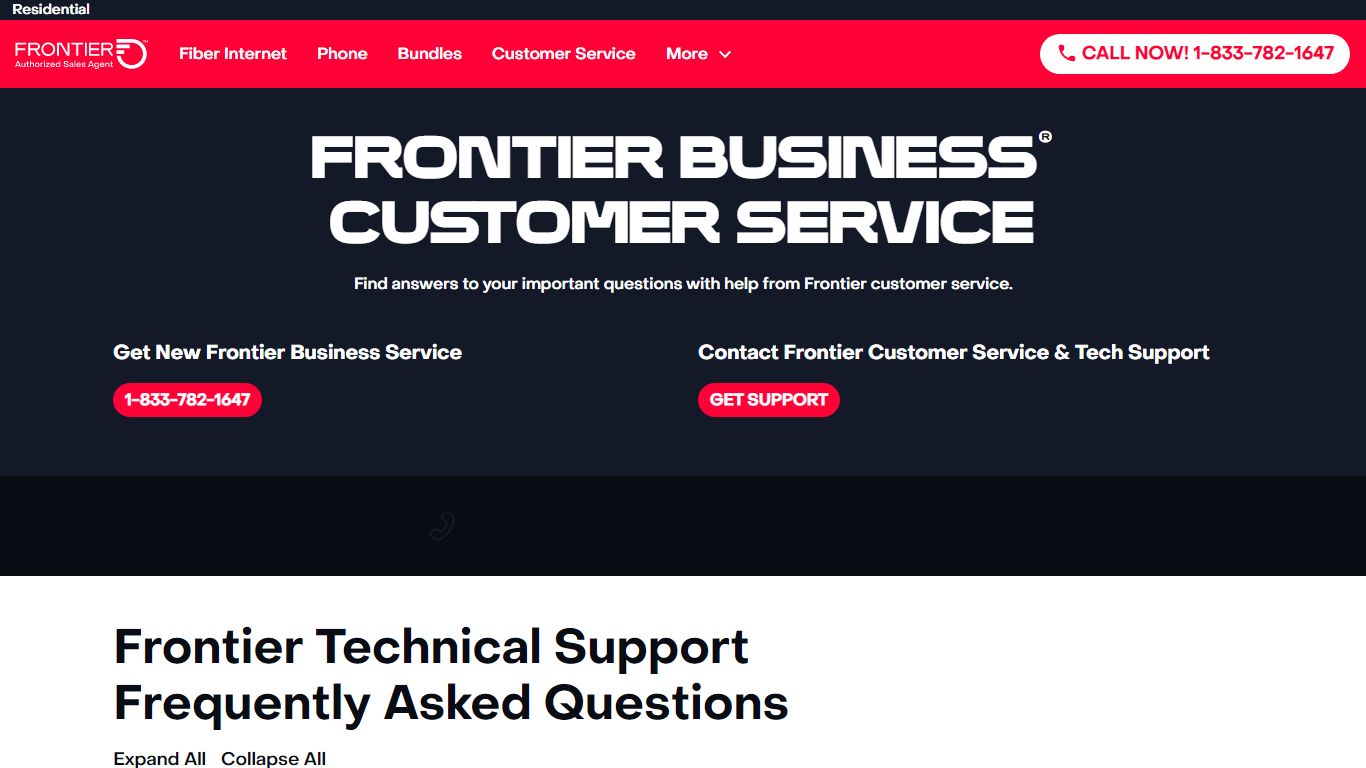 Frontier® Business Customer Service & Support | Call 855-697-5609